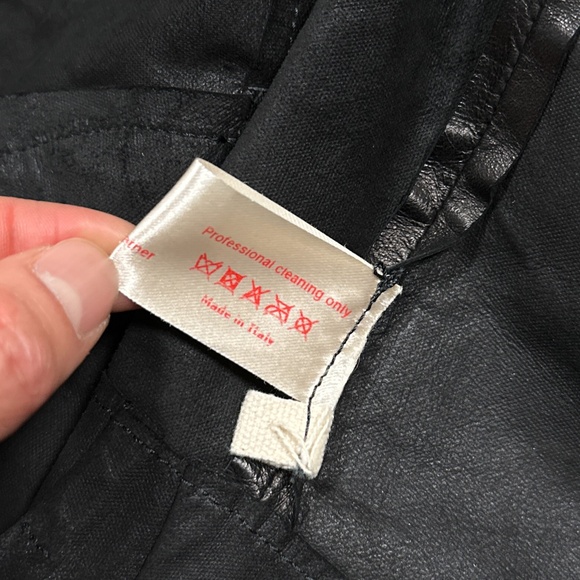 Marni Lambskin Lamb Leather Peplum Assymetrical Black Jacket Womens 40 - Picture 15 of 16